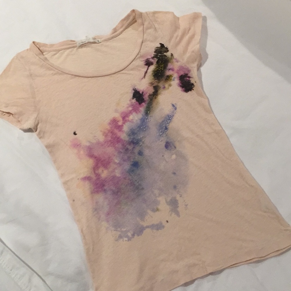 J Crew light pink Embellished t-shirt